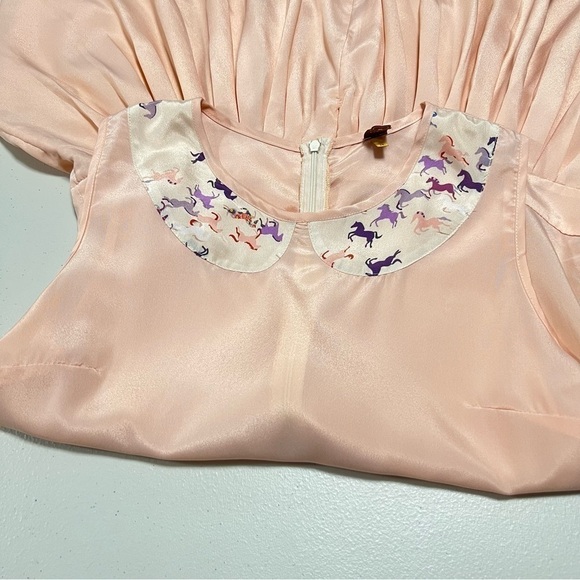 Farm Rio Anthropologie Drop Waist Farm Animal Horse Sleeveless Dress - Picture 3 of 11